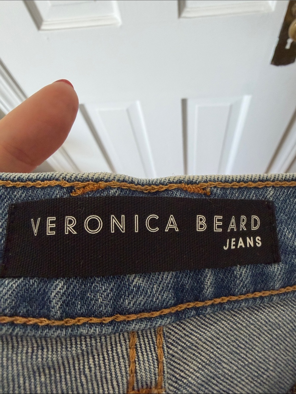 Veronica Beard Ryleigh High-Rise Slim Straight Jeans Size 28/6 Button Fly - Picture 6 of 10